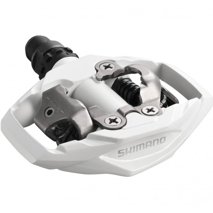 Педали SHIMANO, M530, SPD, с шипами, белый EPDM530W Педали SHIMANO, M530, SPD, с шипами, белый EPDM530W