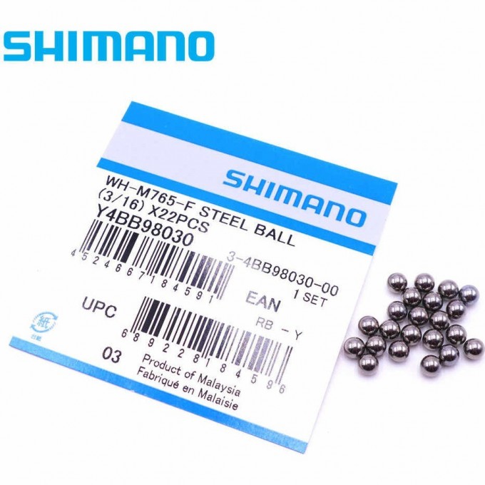 Шарик SHIMANO сталь 3/16", 22 штуки Y4BB98030 Шарик SHIMANO сталь 3/16", 22 штуки Y4BB98030