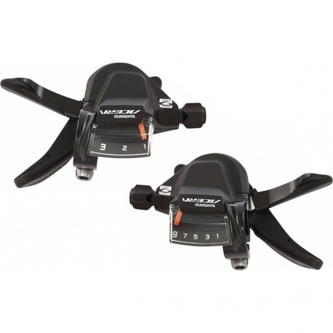 Шифтер SHIMANO ACERA, M3000, левый/правый, 3X9 скоростей, тросы(нержавейка)+оплетка ESLM3000PA3 Шифтер SHIMANO ACERA, M3000, левый/правый, 3X9 скоростей, тросы(нержавейка)+оплетка ESLM3000PA3