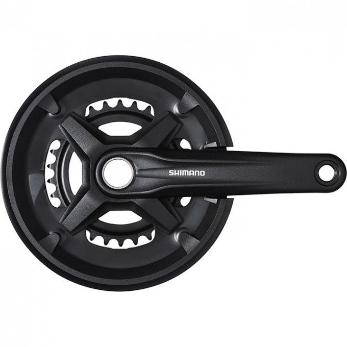 Система SHIMANO MT210, 175мм, для 2x9 скоростей, интегрированный вал, 46/30, с защитой, черный EFCMT210EX60CL